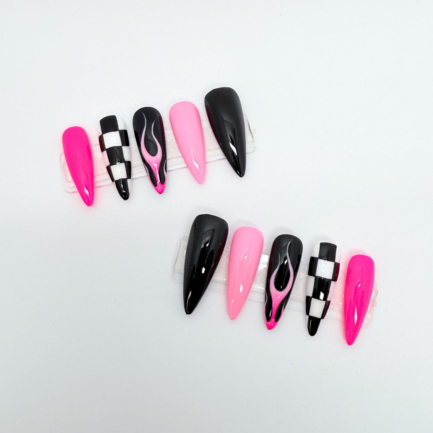 Pink Racer Made To Order Press-On Nails