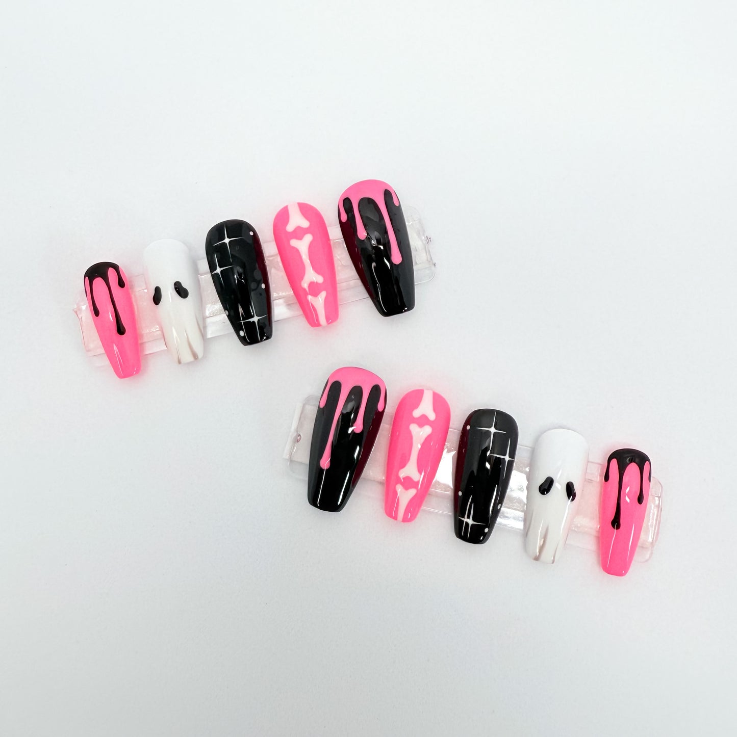 Pink Ghosties Made To Order Press-On Nails