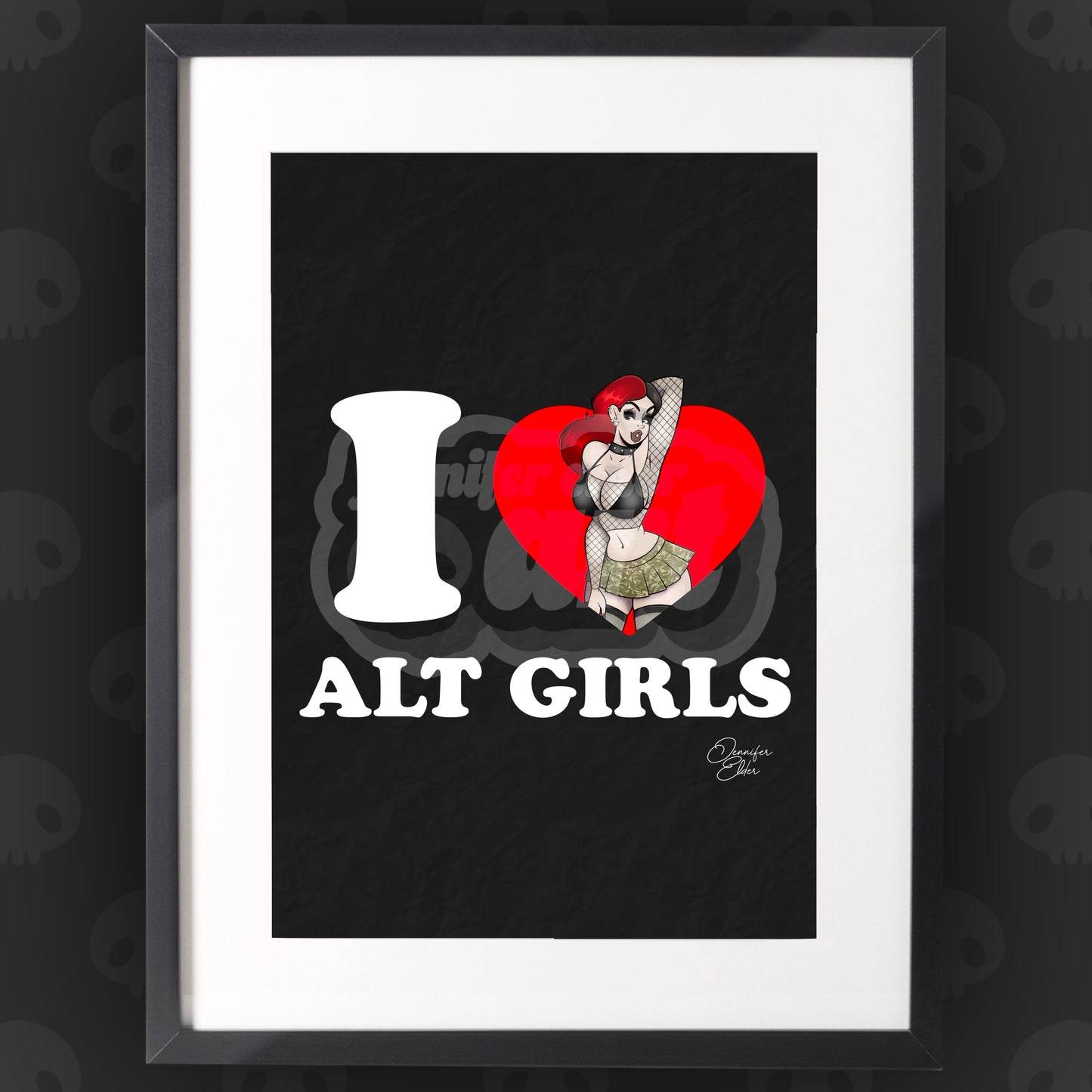 I Heart Alt Girls Art Print