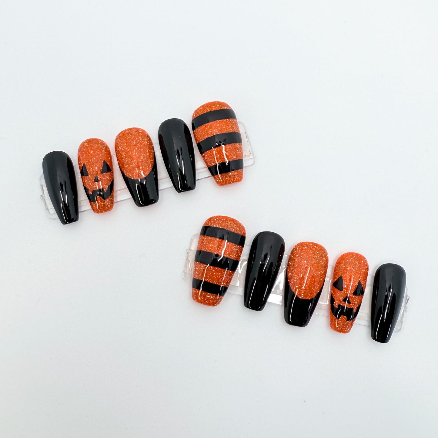 Glitter Pumpkins Made To Order Press-On Nails