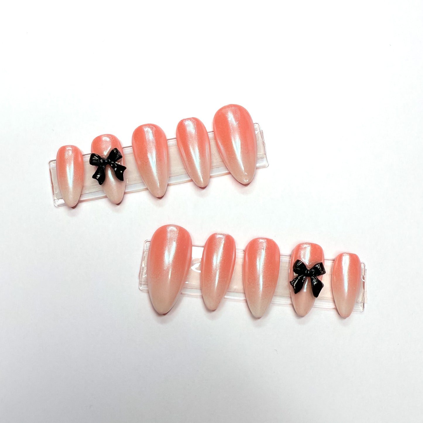 Ombré Tip Pearlescent Press-On Nails