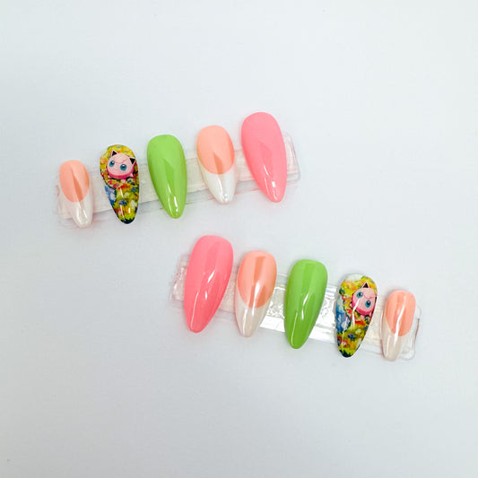 Jiggly Pokémon Inspired Press-On Nails