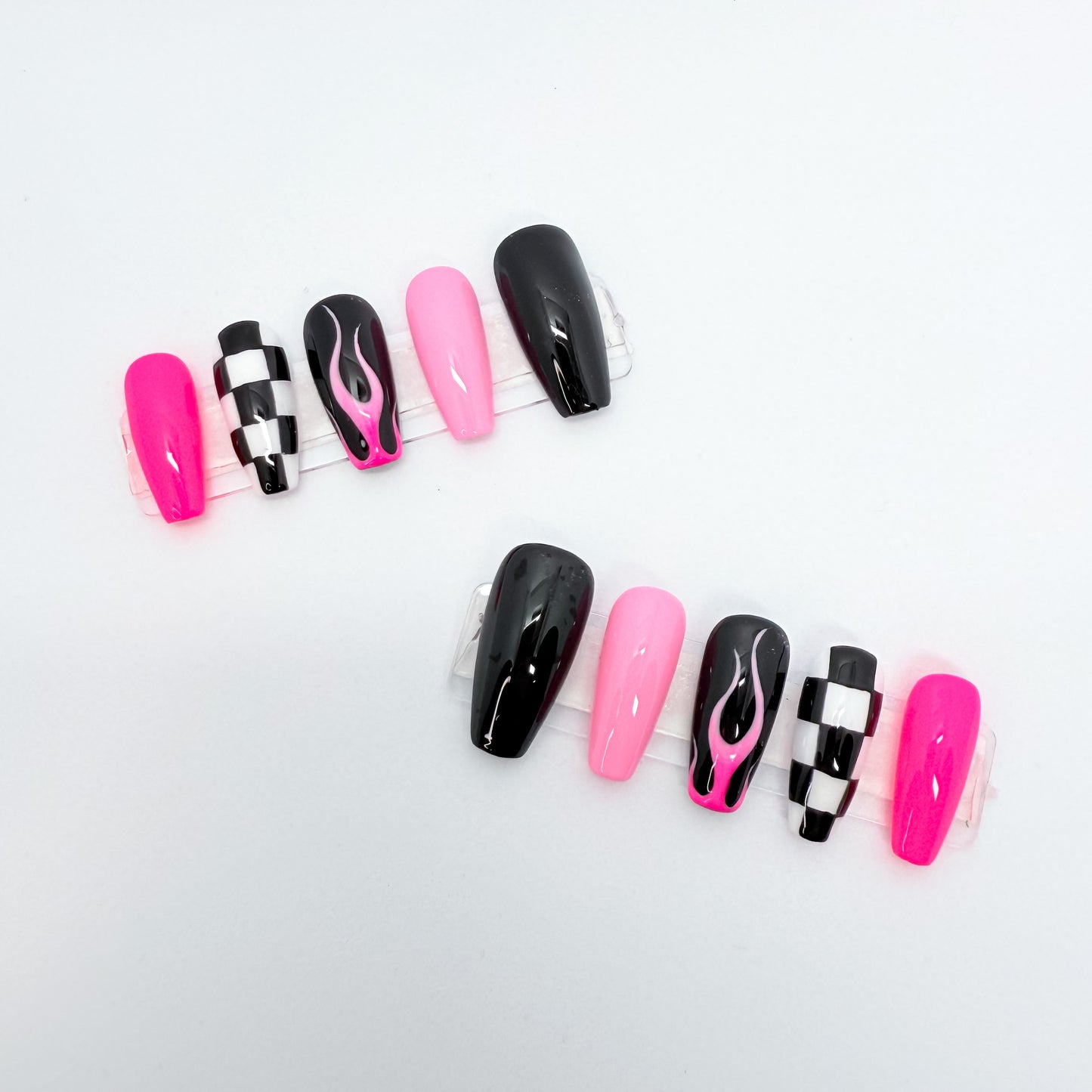 Pink Racer Made To Order Press-On Nails