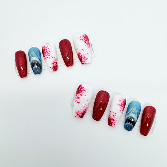 Scary Shark Made To Order Press-On Nails