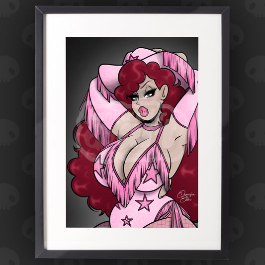 Pink Pony Girl Art Print