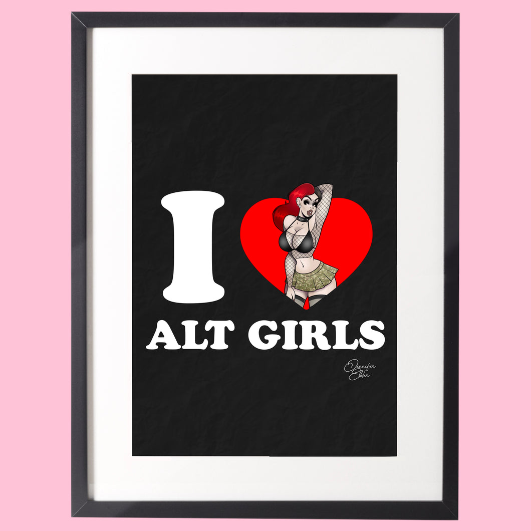 I (Heart) Alt Girls Art Print