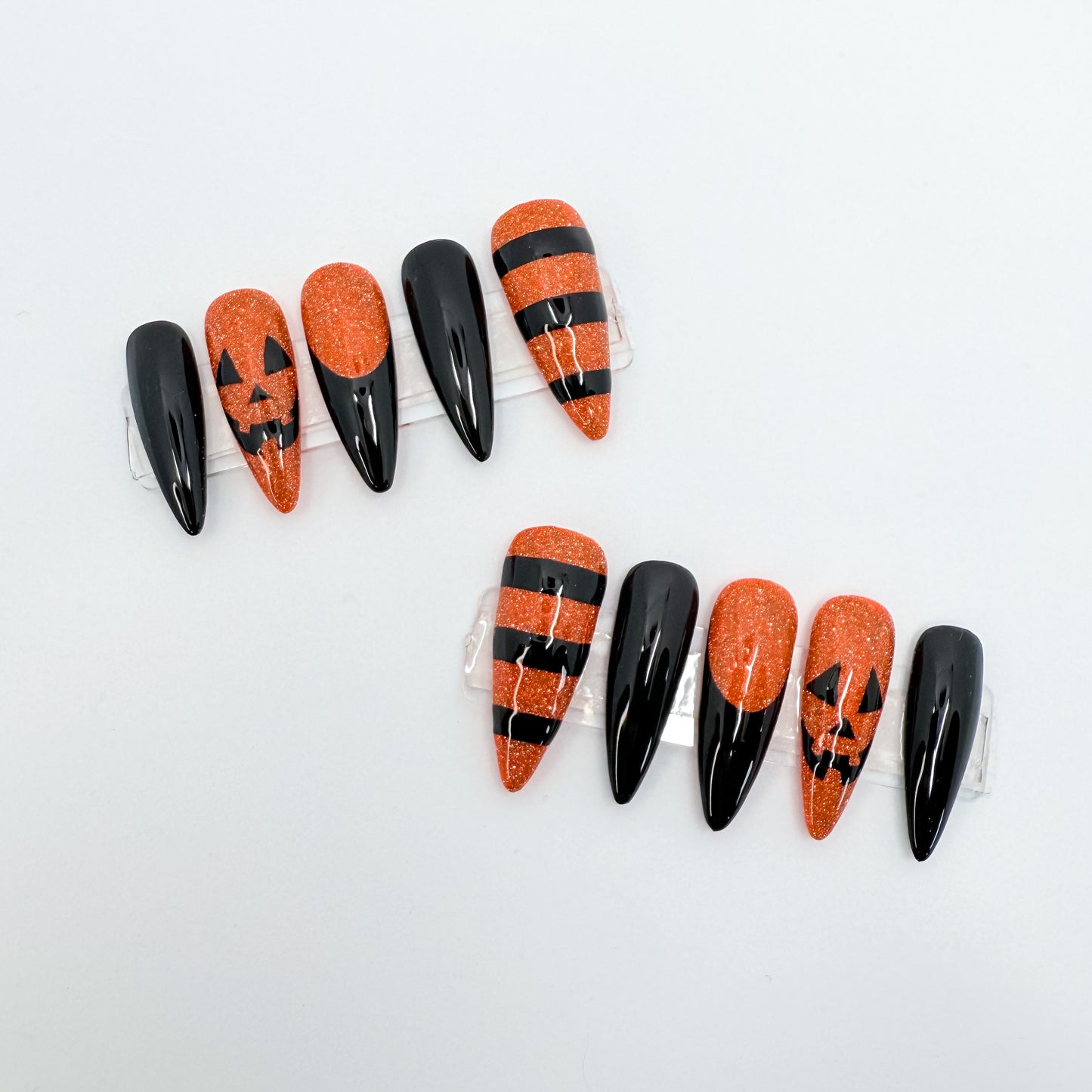 Glitter Pumpkins Made To Order Press-On Nails