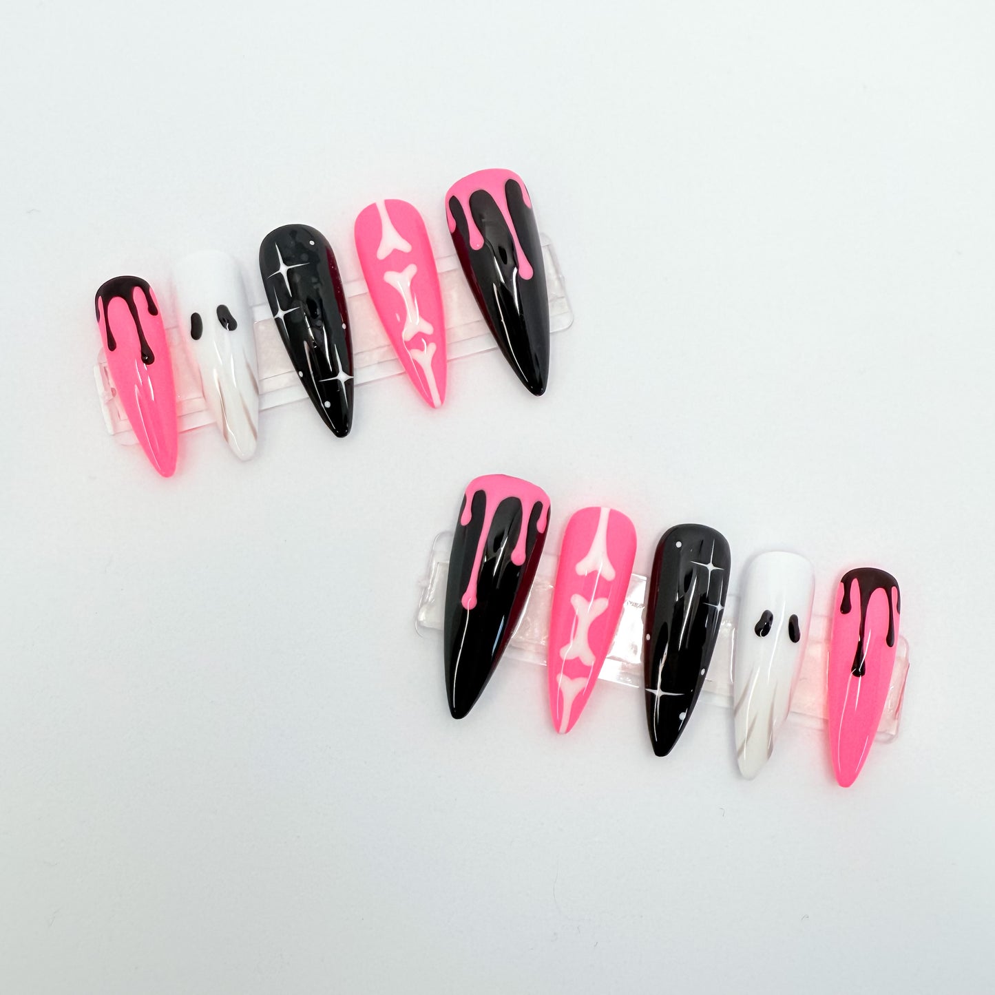 Pink Ghosties Made To Order Press-On Nails